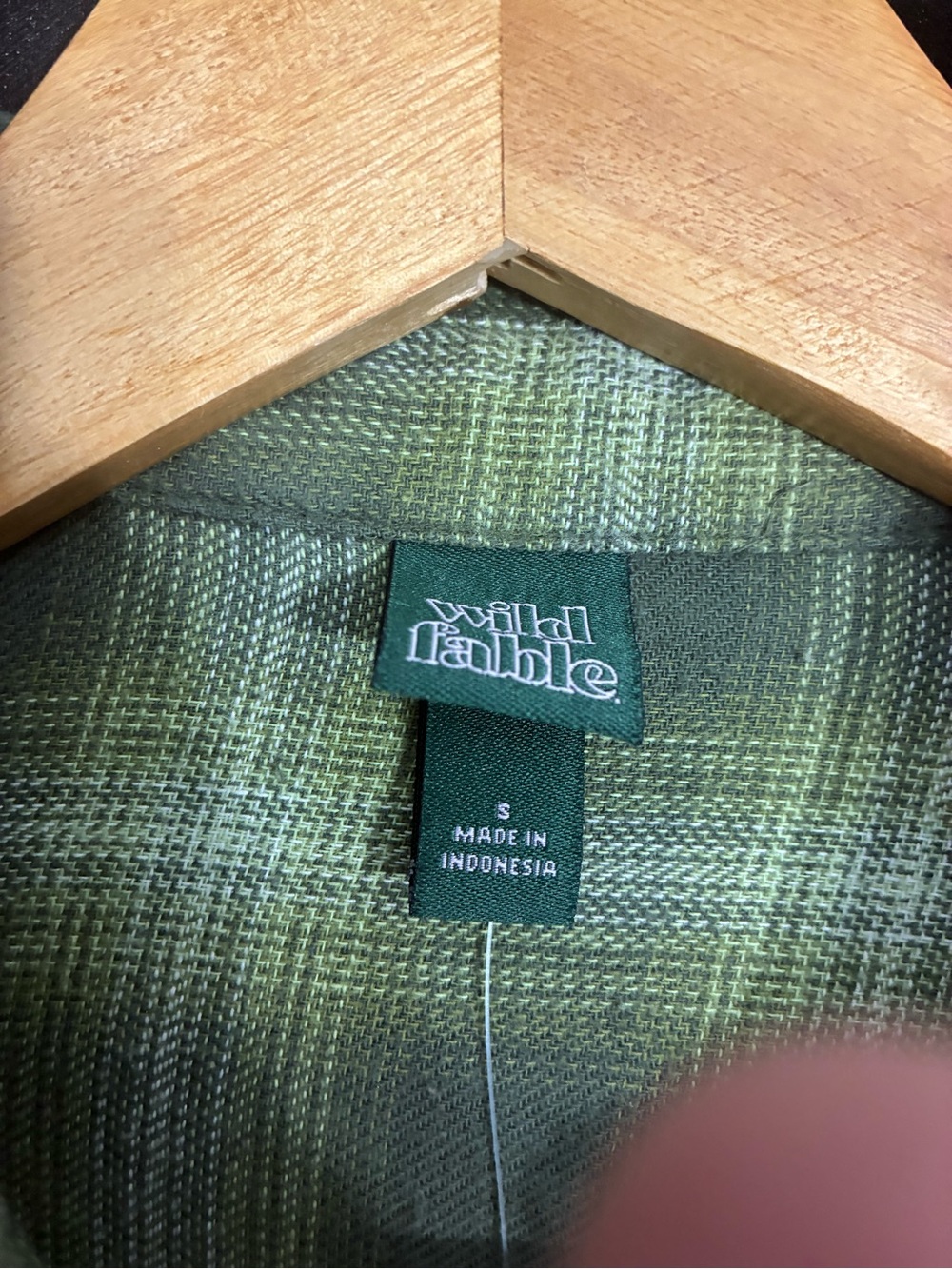 Women's Oversized Long Sleeve
Flannel Shirt Wild
Fable Olive Green Small - Picture 4 of 4